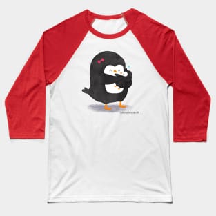 Mom and Baby Penguins Baseball T-Shirt